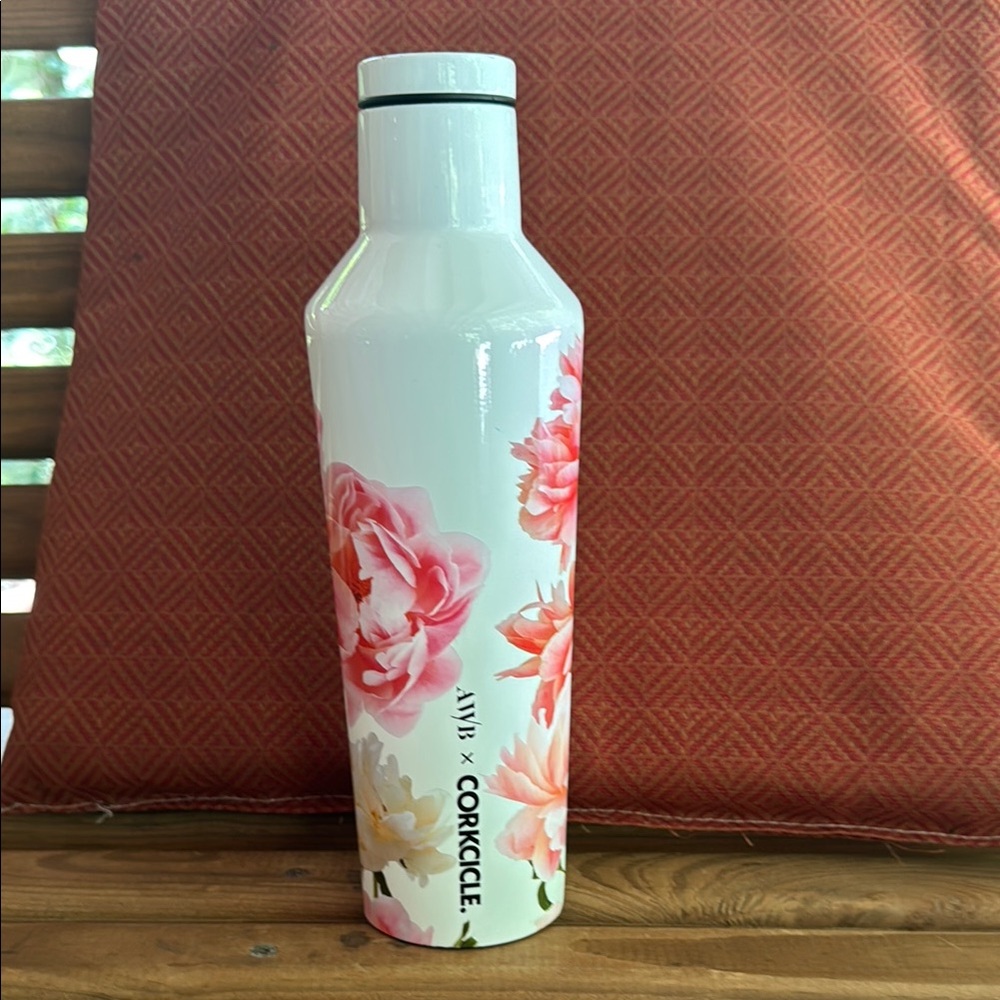 AWB x Corkcicle Ariella 16 oz Canteen Water Bottle  Floral Florography Pink
